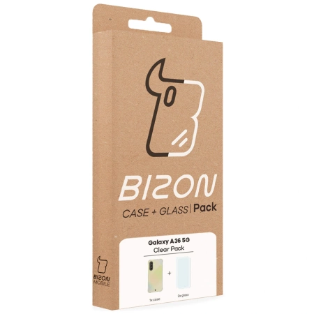 Elastyczne etui + 2x szkło hartowane Bizon Case Clear Pack do Galaxy A36 5G