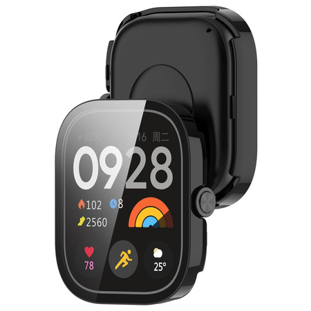 Etui ze szkłem do zegarka Bizon Case+Glass Watch do Xiaomi Redmi Watch 5, czarne