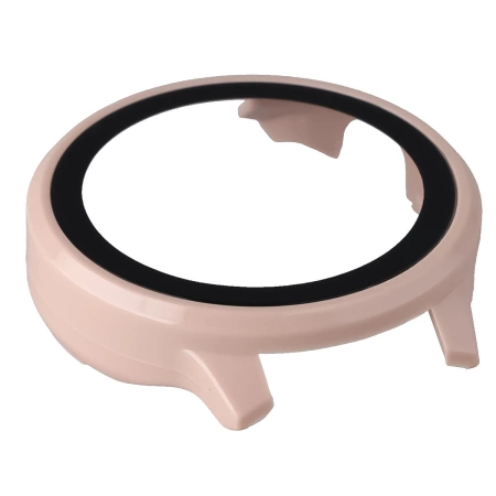 Etui ze szkłem do zegarka Bizon Case+Glass Watch do Garmin Venu 4 41 mm, różowe