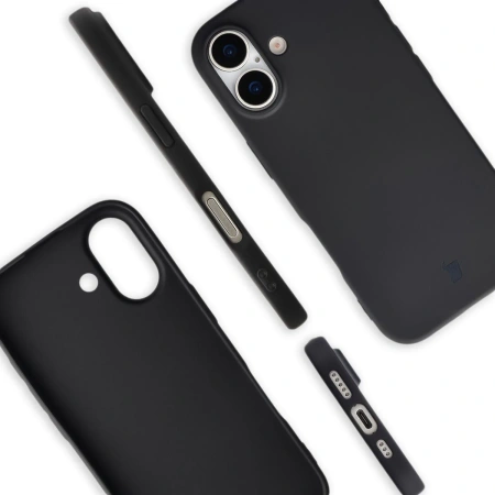 Etui z recyklingu Bizon Case ReLeaf do iPhone 17, czarne