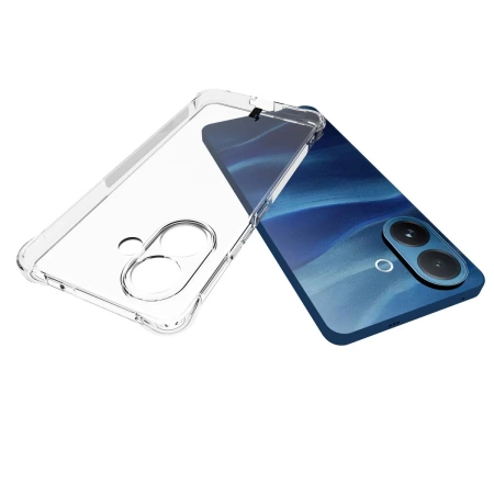 Elastyczne etui + 2x folia na ekran Bizon Case Clear Pack do Vivo V60 Lite 5G