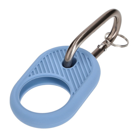 Etui Bizon Case Locator Travel do Apple AirTag, błękitne