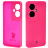 Silikonowe etui Bizon Soft Case do Oppo Reno11 F 5G, neonowo-różowe