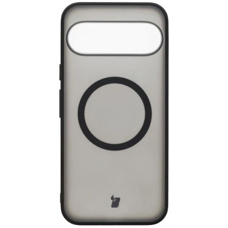 Etui z pierścieniem magnetycznym Bizon Case MatteO do Pixel 10 Pro XL, przydymione-czarne