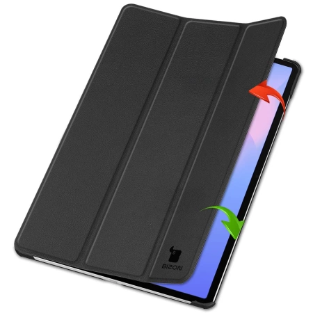 Etui z klapką Bizon Case Tab Croc do Galaxy Tab S10 FE Plus, czarne