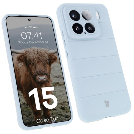 Pancerne etui Bizon Case Tur do Xiaomi 15, jasnoniebieskie