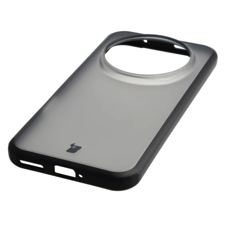 Etui Bizon Case Angelo do Honor Magic8 Pro, przydymione z czarną ramką