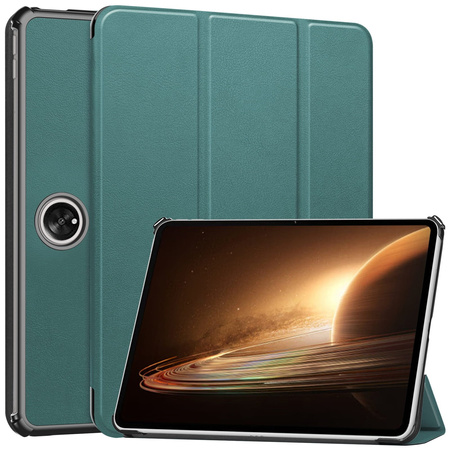 Etui Bizon Case Tab Croc do Oppo Pad 2 / OnePlus Pad, ciemnozielone