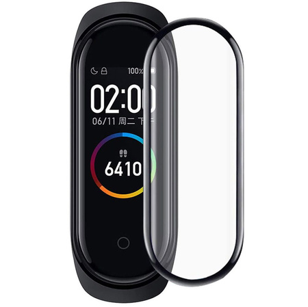 Szkło hartowane Bizon Glass Edge do Xiaomi Mi Band 6 / 5, czarne