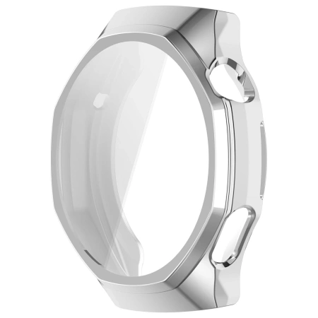 Etui z osłoną ekranu Bizon Case Watch Felipe do Huawei Watch GT6 Pro 46 mm, srebrne