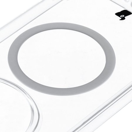 Etui z pierścieniem magnetycznym Bizon Case CrystalO do Honor Magic7 Pro, przezroczyste