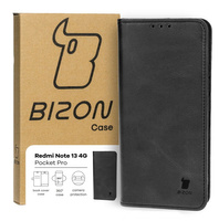 Etui z klapką Bizon Case Pocket Pro do Xiaomi Redmi Note 13 4G, czarne