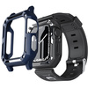 Etui z paskiem Bizon Strap + Case Watch Armor do Apple Watch 40 / 41mm, granatowe