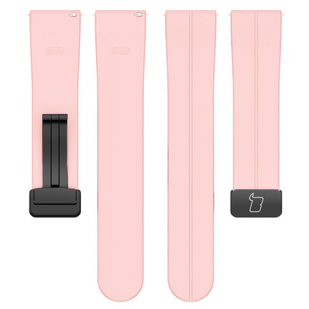 Silikonowy pasek Bizon Strap Watch Silicone 22 mm do smartwatcha, różowy