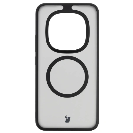 Etui z pierścieniem magnetycznym Bizon Case MatteO do Xiaomi Redmi Note 15 Pro Plus 5G, przydymione-czarne