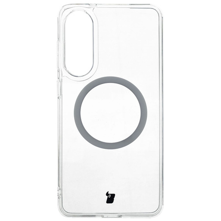 Etui z pierścieniem magnetycznym Bizon Case CrystalO do Galaxy S25 Edge, przezroczyste