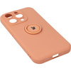 Etui Bizon Case Silicone Ring Sq do iPhone 14 Pro, pomarańczowe