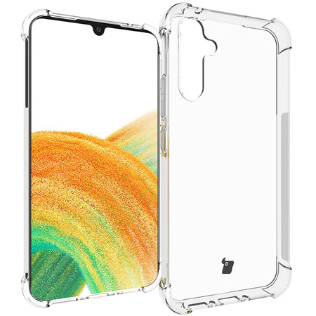 Etui + 2x szkło Bizon Case Clear Pack do Galaxy A34 5G, przezroczyste