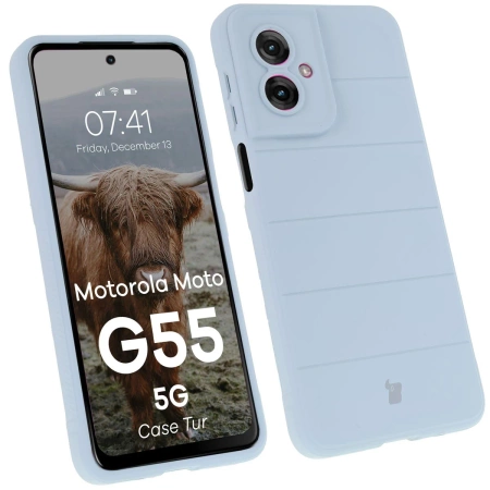 Pancerne etui Bizon Case Tur do Motorola Moto G55 5G, jasnoniebieskie