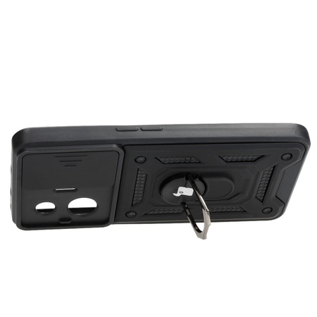 Etui Bizon Case CamShield Ring do Realme GT3, czarne