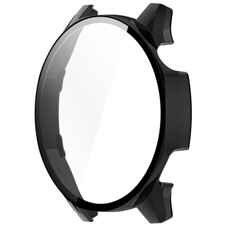 Etui ze szkłem do zegarka Bizon Case Watch Adamo do Huawei Watch GT 5 46 mm, czarne