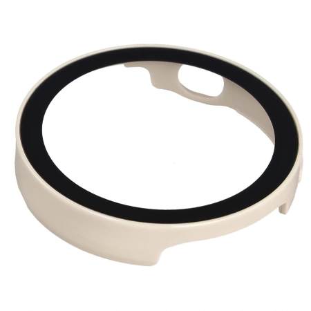 Etui ze szkłem do zegarka Bizon Case Watch Adamo do Huawei Watch GT6 41 mm, beżowe