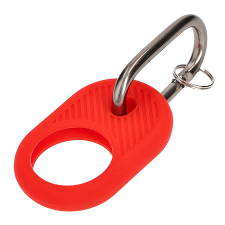 Etui Bizon Case Locator Travel do Apple AirTag, czerwone