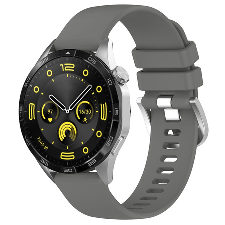 Pasek Bizon Strap Watch Silicone Pro do Huawei Watch GT 5 Pro 42mm/GT 5 41mm/GT 4 41mm, szary