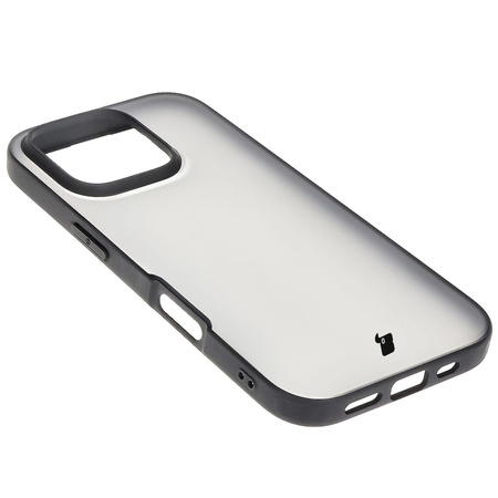Etui Bizon Case Angelo do iPhone 16 Pro, przydymione z czarną ramką