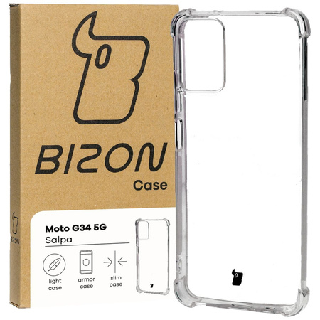 Elastyczne etui Bizon Case Salpa do Motorola Moto G34 5G, przezroczyste