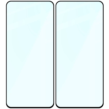 Szkło hartowane Bizon Glass Edge Duo do Realme 12 Plus, czarna ramka, 2 sztuki