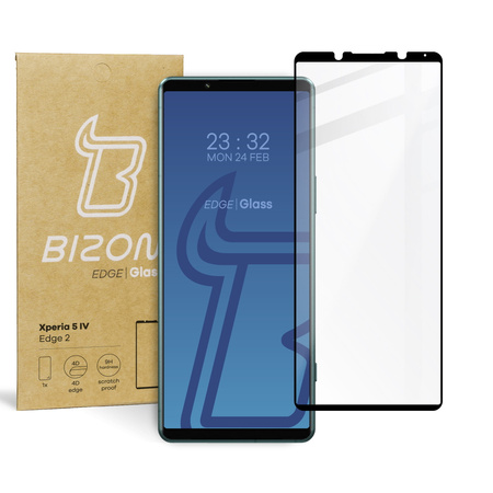 Szkło hartowane Bizon Glass Edge 2 do Sony Xperia 5 IV, czarne