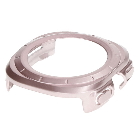 Etui ze szkłem do zegarka Bizon Case Watch Adamo do Galaxy Watch Ultra 2 / 1, satynowo różowe