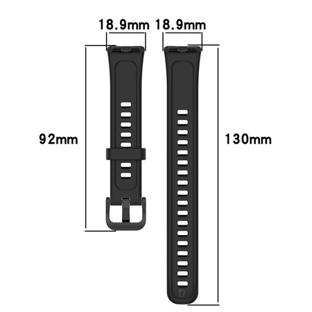 Pasek Bizon Strap Watch Silicone do Huawei Band 9 / Band 8, czarny