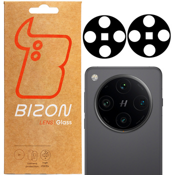 Szkło na aparat Bizon Glass Silk Lens do Oppo Find X8 Pro, 2 sztuki