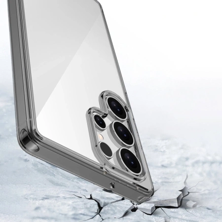 Etui Bizon Case Halo do Galaxy S25 Ultra, przydymione-czarne