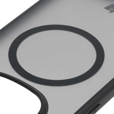 Etui z pierścieniem magnetycznym Bizon Case MatteO do Xiaomi Redmi Note 15 Pro Plus 5G, przydymione-czarne