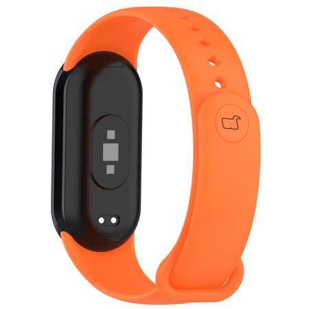 Pasek Bizon Strap Watch Dots do Xiaomi Mi Smart Band 8, pomarańczowy
