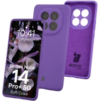 Silikonowe etui Bizon Soft Case do Xiaomi Redmi Note 14 Pro Plus 5G, fioletowe