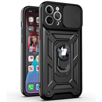 Etui Bizon Case CamShield Ring do iPhone 12 Pro Max, czarne