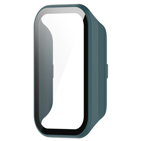 Etui Bizon Case+Glass Set do Xiaomi Redmi Smart Band 2 / Xiaomi Mi Band 8 Active, zielone