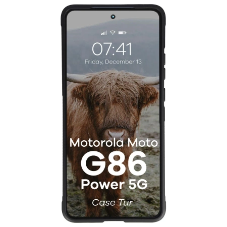 Pancerne etui Bizon Case Tur do Motorola Moto G86 Power 5G, czarne