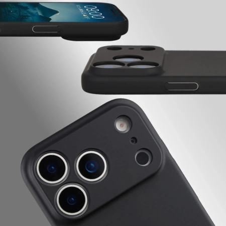 Etui Bizon Case Łupka do iPhone 17 Pro, czarne