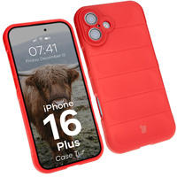 Pancerne etui Bizon Case Tur do iPhone 16 Plus, czerwone