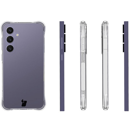 Etui + 2x szkło hartowane + szkiełko na obiektyw Bizon Case Clear Pack do Galaxy S24 FE