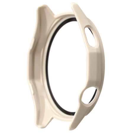 Etui ze szkłem do zegarka Bizon Case Watch Adamo do Huawei Watch GT6 46 mm, beżowe