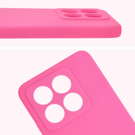 Silikonowe etui Bizon Soft Case do Xiaomi 14T, neonowo-różowe