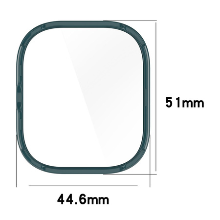 Etui ze szkłem do zegarka Bizon Case+Glass Watch do Xiaomi Redmi Watch 5, zielone