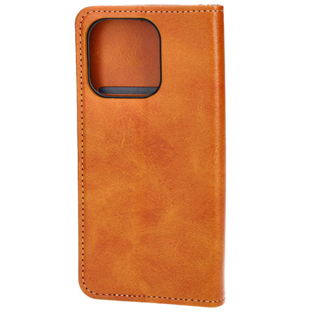 Etui z klapką Bizon Case Pocket Pro do iPhone 14 Pro, brązowe