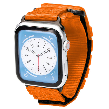 Sportowy pasek do zegarka Bizon Strap Watch Adventure do Apple Watch 44/45/46/49 mm, pomarańczowy